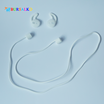 Амбушюры для наушников Silicon Case Airpods силиконовые накладки со шнурком от выпадения при занятиях спортом (80013BS)