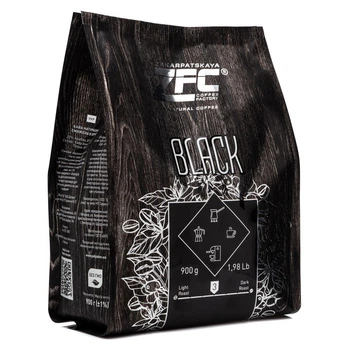 Кофе в зернах ZFC Black зерновой 20% арабики 80% робусты 900г