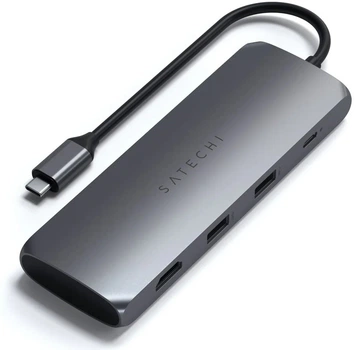 Адаптер Satechi Aluminum Type-C Hybrid Multiport Adapter Space Gray (ST-UCHSEM)
