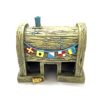 Ігрова фігурка SpongeBob Ресторан Красті Крабс з мультфільму Губка Боб Декорація для акваріума дизайн тераріуму декор для риб 9,5 х 8,2 х 6 см