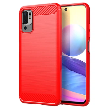Чохол Lenuo Carbon Fiber для Poco M3 Pro 5G / Redmi Note 10 5G Red