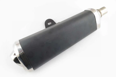 Глушитель тюнинг 400x100mm креп. Ø78mm три-овал черный конус прямоток