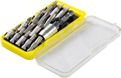 Набор отверточных насадок Mastertool с держателем CR-V 15 шт 25 мм 1/4" (40-0382)