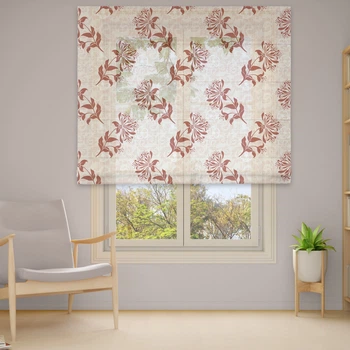 Римские шторы с цепочным карнизом DECOLIV Фотопечать 15-02-7 Тюль 40*170 см