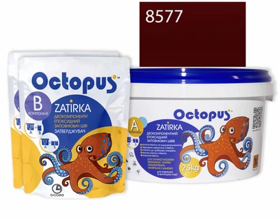 Затирка для плитки и мозаики Octopus Zatirka цвет 8577 эпоксидная 2,5 кг