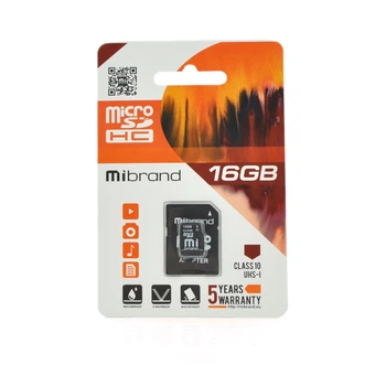 Карта памяти Mibrand microSDHC Class 10 UHS-I, 16GB Voltronic microSDHC-Mb/16