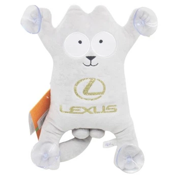 Мягкая игрушка Кот Саймон Lexus с присосками Копиця 28х15х6 см Серая