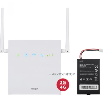 4G/3G WiFi роутер Ergo R0516 под SIM | Батарея | LTE до 150 мБит/с | антенный разъем | все операторы 3G/4G