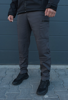 Утеплені тактичні штани на флісі XL сірі