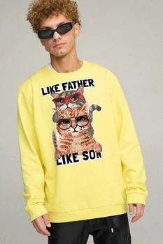 Світшот чоловічий OVERSIZE /no flis/ L Жовтий (BSMSY30012)