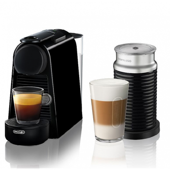 Капсульна кавоварка Nespresso Essenza Mini Black + Aeroccino 3, Nespresso