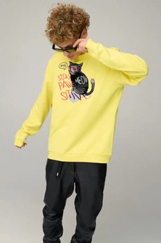 Світшот чоловічий OVERSIZE /no flis/ L Жовтий (BSMSY30024)