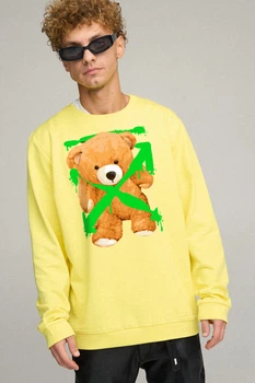 Світшот чоловічий OVERSIZE /no flis/ XL Жовтий (BSMSY30052)