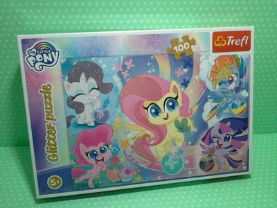 Пазли Глітерні, Trefl (14821). 100 елементів. Чарівний світ Hasbro: My Little Pony
