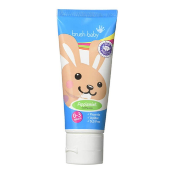 Зубная паста для детей от 0 до 3 лет со вкусом яблоко-мята BRUSH-BABY 50мл (04433)