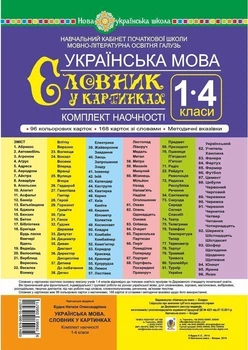 Українська мова. 1-4 класи. Словник у картинках. Комплект наочності. Навчальний кабінет початкової школи. Мовно-літературна освітня галузь. НУШ - Будна Наталя Олександрівна (арт. 978-966-10-5657-1)