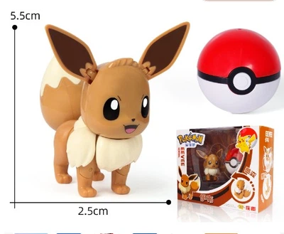 Покемон Покебол EEVEE Иви Pokemon GO шар с фигуркой-трансформером