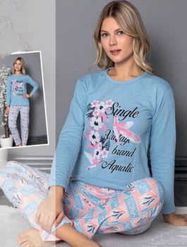 Пижама с начесом Lila Pijama L-53_blue L Голубой