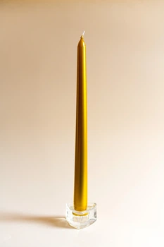 Свічка Bartek Candles класична довга блиск 21*300 мм золота
