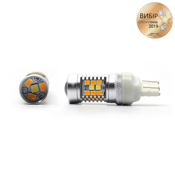 Светодиодные лампы в габариты дневные ходовые огни W21/5W T20 Carlamp 4G-Series 6000К 1500Лм 4G/744