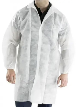 Нетканий халат на кнопках загального призначення Medicom Білий (розмір 5) (00148)