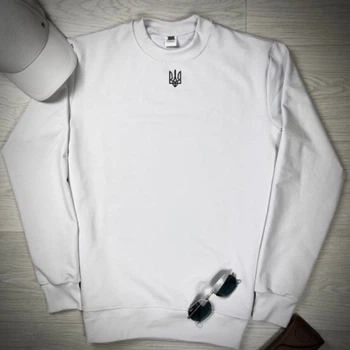 Свитшот с патриотическим принтом демисезонный ATEX 0028 L (48) Белый (AT-0028/4 D)