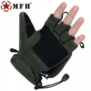 Військові флісові рукавички/рукавиці MFH, олива/хакі, р-р. L