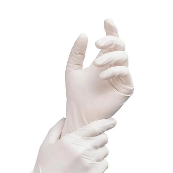 Латексные перчатки Medicom SafeTouch® E-Series смотровые опудренные размер S 100 шт Белые