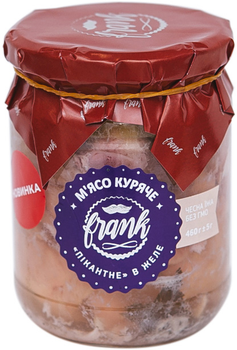 Мясо тушеное Frank Курица пикантная в желе 460 г (4820192490276)