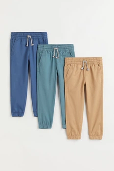 Джоггеры синие бежевые и бирюзовые H&M 134см (40007095)