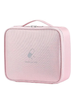 Аптечка сумка органайзер для медикаментов для путешествий для дома 25х22х9 см (473264-Prob) Розовая