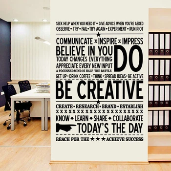 Виниловая самоклеющаяся наклейка Be creative (на английском языке английские буквы) глянцевая 735х1000мм