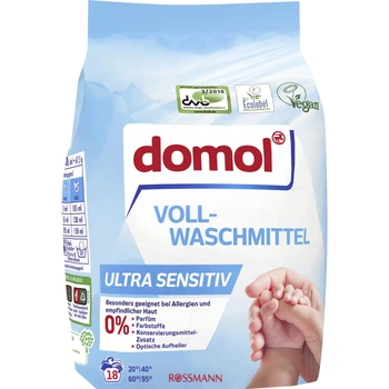 Стиральный порошок для аллергетиков и людей с чувствительной кожей Domol Ultra Sensitiv 1,215 кг 18 стирок