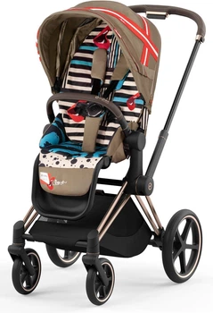 Прогулочная коляска Cybex Priam 4.0 Fashion Edition By Karolina Kurkova One Love шасси Rosegold