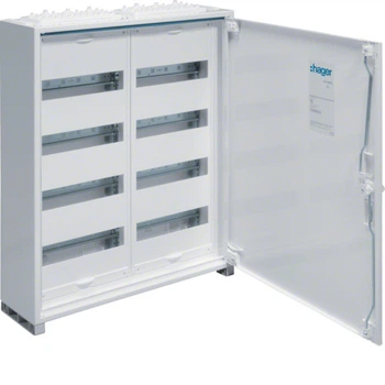 Щит Hager 650x550x161 зовнішній 96 модулів 4 ряди білі двері IP44 Univers FWB42S