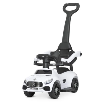 Детская каталка-толокар Bambi Racer M 4578-1 Белый Mercedes + родительская ручка + защитный бортик