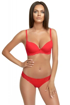 Комплект Moor Moor Riana 2062 Бюстгальтер Push-Up и трусики слип Красный 80C/L (13925)