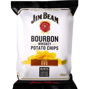 Чипсы Jim Beam Bourbon Whiskey Potato Chips с ароматом изысканного виски Jim Beam и соуса барбекю 120g