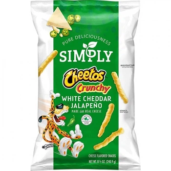 Чипсы Cheetos Simply Crunchy White Cheddar Jalapeno 240.9 г