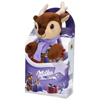 Новорічний Набір солодощів Milka з м'якою іграшкою Оленя 96.5 р