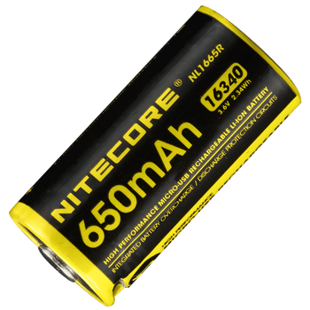 Акумулятор RCR123A (650mAh) Nitecore NL1665R