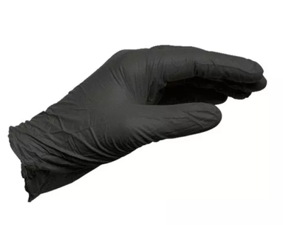 Нитриловые одноразовые перчатки без пудры WURTH М Черные (0899470398)