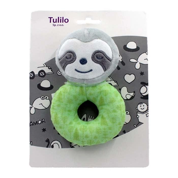 Игрушка погремушка Tulilo Ленивец 15см зеленая (9042)
