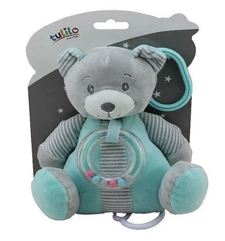 Игрушка подвеска Tulilo Медвежонок музыкальная мятная (9110)