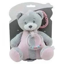 Игрушка подвеска Tulilo Мишка музыкальная розовая (9109)