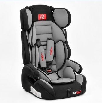 Автокресло универсальное Е 1390 (2) Цвет чёрно-серый 9-36 кг, с бустером, Joy