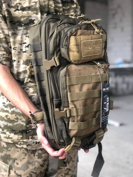 Тактический армейский военный рюкзак MIL-TEC ASSAULT® SMALL 20 л. Ranger Green/Coyote, ОРИГИНАЛ, MIL-TEC
