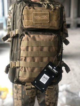 Тактический армейский военный рюкзак MIL-TEC ASSAULT® Large 36 л. Ranger Green/Coyot, ОРИГИНАЛ, MIL-TEC