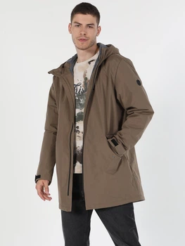 Куртка демісезонна з капюшоном чоловіча Colin's CL1055609-BEI S Коричнева (CL1055609BEI_S)