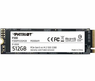 Накопичувач SSD 512GB Patriot P300 M.2 2280 PCIe 3.0 x4 NVMe TLC